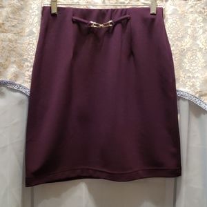 TRIBECA STUDIO BROWN POLYESTER/SPANDEX SKIRT SZ P/S